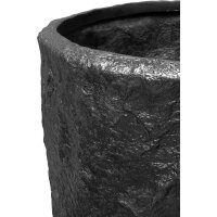 XXL Pflanzgefäß Rocky, schwarz granit, Ø 43 H 100