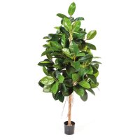 Ficus Elastica grün - Gummibaum Kunstpflanze, 180 cm