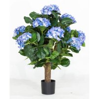 Hortensie - Hydrangea Kunstpflanze, 62 cm, blau
