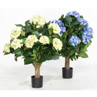 Hortensie Kunstpflanze, 62 cm, blau | L: 62 B: 62 H: 68 | grün-blau