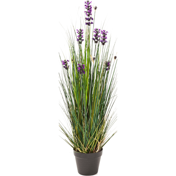 Grass Lavender Kunstpflanze, H 90