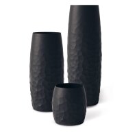 Organic 3D Bodenvase, Ø 38 cm, Höhe 75 cm, midnight black