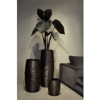 Organic 3D Bodenvase, Ø 35,5 cm, Höhe 97 cm, midnight black