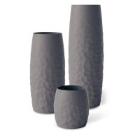 Organic 3D Bodengefäß, Ø 27 cm, Höhe 35 cm, stone grey